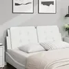 Image de Coussin de tête de lit blanc 140 cm similicuir