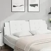 Image de Coussin de tête de lit blanc 180 cm similicuir