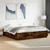 Image de vidaXL Bedframe met LED-verlichting gerookt eikenkleurig 200x200 cm3209587