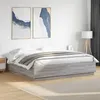 Image de vidaXL Cadre de Lit avec Lumières LED, Lit Double avec Sommier à Lattes, Lit Adulte de Chambre, Moderne, Sonoma Gris 180x200 3209595