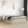 Image de Cadre de lit avec LED sans matelas chêne sonoma 160x200 cm