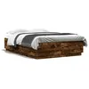 Image de vidaXL Bedframe met LED-verlichting gerookt eikenkleurig 150x200 cm3209608