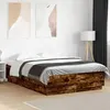 Image de vidaXL Cadre de Lit avec Lumières LED, Lit Double avec Sommier à Lattes, Lit Adulte de Chambre, Moderne, Chêne Fumé 140x200 3209615