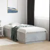 Image de vidaXL Cadre de Lit avec Lumières LED, Lit Double avec Sommier à Lattes, Lit Adulte de Chambre, Moderne, Gris Béton 100x200 3209628