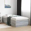 Image de vidaXL Cadre de Lit avec Lumières LED, Lit Double avec Sommier à Lattes, Lit Adulte de Chambre, Moderne, Sonoma Gris 100x200 3209630