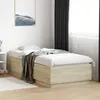 Image de vidaXL Cadre de Lit avec Lumières LED, Lit Simple avec Sommier à Lattes, Lit Adulte de Chambre, Moderne, Chêne Sonoma 90x200 3209634