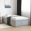 Image de vidaXL Bedframe met LED-verlichting bewerkt hout betongrijs 90x200 cm3209635