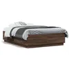 Image de vidaXL Bedframe met LED-verlichting bruin eikenkleurig 135x190 cm3209652