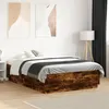 Image de vidaXL Bedframe met LED-verlichting gerookt eikenkleurig 120x190 cm3209657