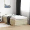 Image de vidaXL Cadre de Lit, Lit Double avec Sommier à Lattes, Lit Adulte, Meuble de Chambre à Coucher, Moderne, Chêne Sonoma 3209718