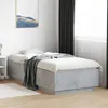 Image de vidaXL Cadre de Lit, Lit Double avec Sommier à Lattes, Lit Adulte, Meuble de Chambre à Coucher, Moderne, Gris Béton 100x200 3209719