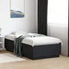 Image de vidaXL Cadre de Lit, Lit Simple avec Sommier à Lattes, Lit Adulte, Meuble de Chambre à Coucher, Moderne, Noir 75x190 cm Bois 3209759