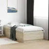 Image de vidaXL Cadre de Lit, Lit Simple avec Sommier à Lattes, Lit Adulte, Meuble de Chambre à Coucher, Moderne, Chêne Sonoma 75x190 3209760
