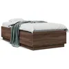 Image de vidaXL Bedframe bewerkt hout bruin eikenkleur 75x190 cm3209764