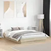 Image de vidaXL Cadre de Lit avec Lumières LED, Sommier à Lattes, Lit Double, Lit Adulte de Chambre à Coucher Intérieur, Moderne, 3209816