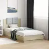 Image de vidaXL Cadre de Lit avec Tête de Lit, Sommier à Lattes, Lit Simple, Lit Adulte de Chambre à Coucher Intérieur, Moderne, 3209970
