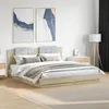 Image de vidaXL Cadre de Lit avec Tête de Lit et Lumières LED, Sommier à Lattes, Lit Double, Lit Adulte de Chambre à Coucher 3209998