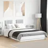 Image de vidaXL Cadre de Lit avec Tête de Lit et Lumières LED, Sommier à Lattes, Lit Double, Lit Adulte de Chambre à Coucher 3210017