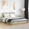 Image de vidaXL Cadre de Lit avec Tête de Lit et Lumières LED, Sommier à Lattes, Lit Double, Lit Adulte de Chambre à Coucher 3210019