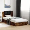 Image de vidaXL Cadre de Lit avec Tête de Lit et Lumières LED, Sommier à Lattes, Lit Simple, Lit Adulte de Chambre à Coucher 3210035