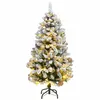 Image de vidaXL Sapin de Noël Artificiel Articulé 150 LED et Boules, Arbre de Noël avec Lumières, Décoration de Fête Vacance Intérieur Extérieur, 120 cm