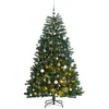 Image de vidaXL Sapin de Noël artificiel articulé 300 LED et boules 180 cm