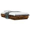 Image de vidaXL Bedframe met LED-verlichting gerookt eikenkleurig 100x200 cm839508