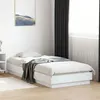 Image de vidaXL Cadre de Lit, Lit Simple avec Sommier à Lattes, Lit Adulte, Meuble de Chambre à Coucher, Moderne, Blanc 90x200 cm 839602