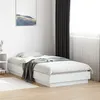 Image de vidaXL Cadre de Lit, Lit Simple avec Sommier à Lattes, Lit Adulte, Meuble de Chambre à Coucher, Moderne, Blanc 90x190 cm 839630