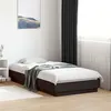 Image de vidaXL Cadre de Lit, Lit Simple avec Sommier à Lattes, Lit Adulte, Meuble de Chambre à Coucher, Moderne, Noir 90x190 cm Bois 839631