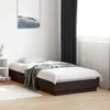 Image de vidaXL Cadre de Lit, Lit Simple avec Sommier à Lattes, Lit Adulte, Meuble de Chambre à Coucher, Moderne, Noir 75x190 cm Bois 839638