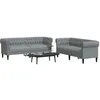 Image de vidaXL Ensemble de canapés 2 pcs gris clair tissu