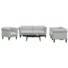 Image de vidaXL 3-delige Loungeset fluweel lichtgrijs3209209
