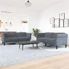 Image de Ensemble de canapés 2 pcs gris foncé velours