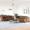 Image de vidaXL 2-delige Loungeset fluweel bruin3209228