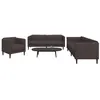 Image de vidaXL 3-delige Loungeset stof donkerbruin3209232