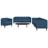 Image de vidaXL 3-delige Loungeset stof blauw3209235