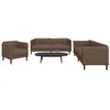 Image de vidaXL 3-delige Loungeset stof bruin3209237