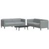 Image de Ensemble de canapés 2 pcs gris clair tissu