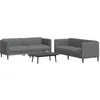Image de vidaXL Ensemble de canapés 2 pcs gris foncé tissu3209239