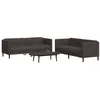 Image de vidaXL Ensemble de canapés 2 pcs marron foncé tissu3209241