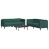 Image de vidaXL Ensemble de canapés 2 pcs vert foncé tissu3209242