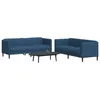 Image de vidaXL Ensemble de canapés 2 pcs bleu tissu, canapé, siège de canapé, canapé relax, canapé confort, fauteuil de télévision 3209244