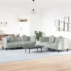 Image de Ensemble de canapés 2 pcs avec coussins gris clair velours