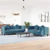 Image de vidaXL Ensemble de canapés 2 pcs avec coussins bleu velours3209265