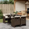 Image de vidaXL Ensemble à Manger de Jardin avec Coussins 5 pcs, Table et Chaise de Terrasse, Meubles de Patio, Mobilier d'Extérieur, 3210537