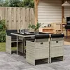 Image de vidaXL Ensemble à Manger de Jardin avec Coussins 5 pcs, Table et Chaise de Terrasse, Meubles de Patio, Mobilier d'Extérieur, 3210539