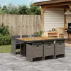 Image de vidaXL 7-delige Tuinset met kussens poly rattan grijs3210554