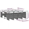 Image de vidaXL Ensemble à manger de jardin et coussins 9 pcs mélange beige 3210564