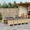 Image de vidaXL 11-delige Tuinset met kussens poly rattan gemengd beige3210576